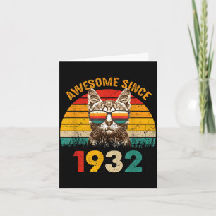 94th birthday gift for a cat lover sunset awesome card