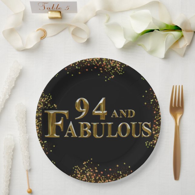 94th Birthday  Paper Plate (Wedding)