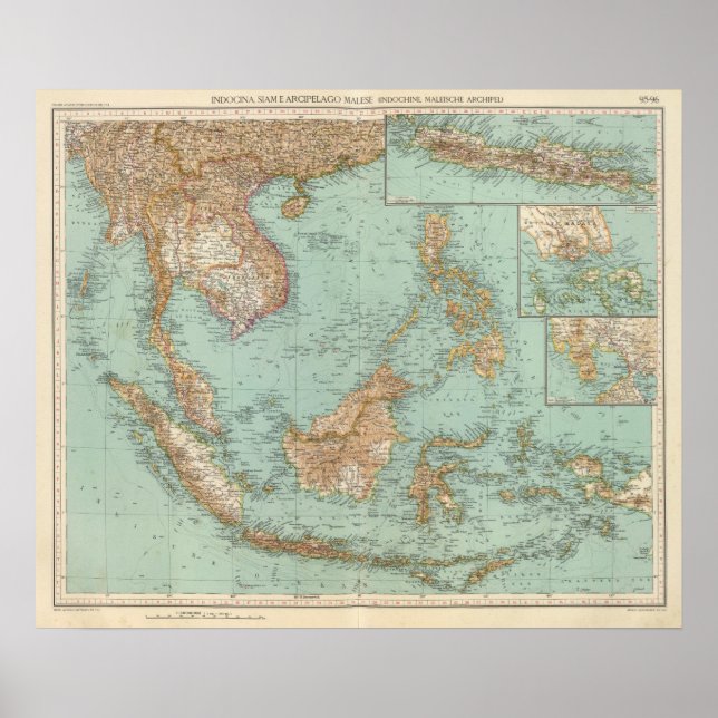 9596 Indocina, Siam, Arcipelago Malese Poster (Front)
