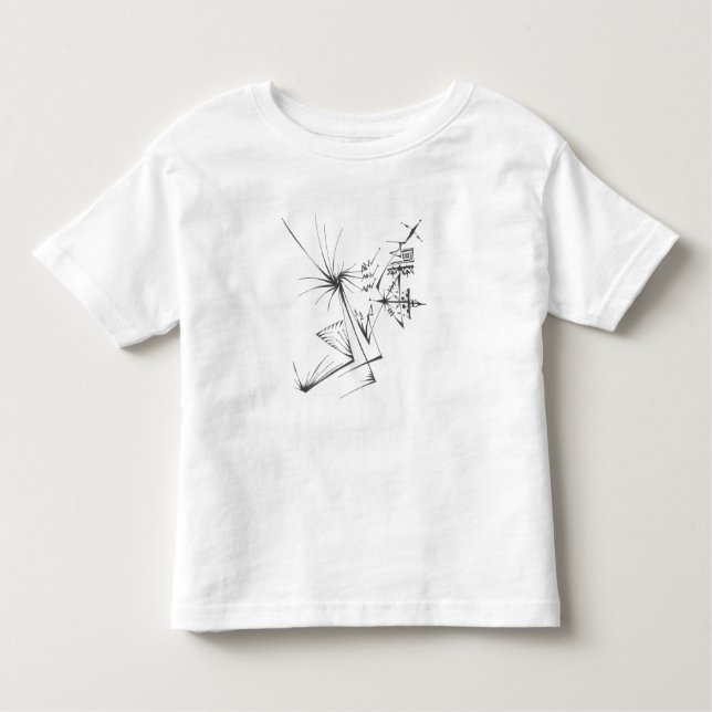 95 Black White Abstract Tribal Tattoo Art Toddler T-Shirt (Front)