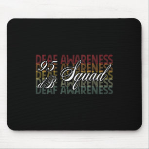 95 Db Squad Hand Sign Language Hearing Loss Awaren Mouse Pad