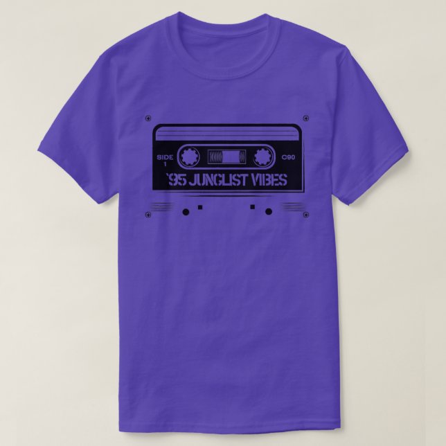 95 Junglist Vibes 1995 Jungle Music Cassette Tape  T-Shirt (Design Front)