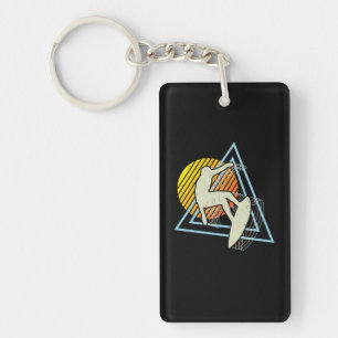 95.Surfing Surfersunsetvaporwavesurfboard Surfer S Key Ring