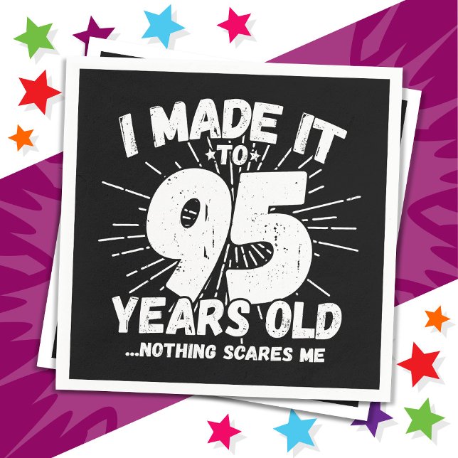95 Year Old Sarcastic Meme Funny 95th Birthday Napkin (Creator Uploaded)