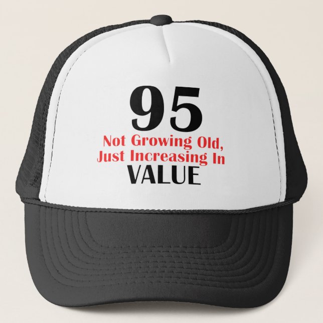 95 years old birthday designs trucker hat (Front)