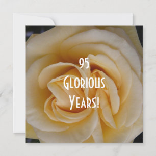 95th Birthday Celebration-Yellow Rose Invitation