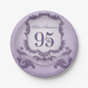 95th Birthday Custom Framed paper plate