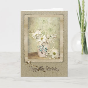 95th Birthday Daisy Bouquet Card