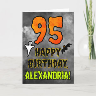 95th Birthday: Eerie Halloween Theme + Custom Name Card