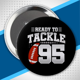 95th Birthday - Football Mum - Football Player 10 Cm Round Badge