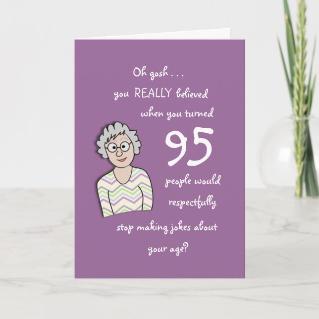 95th Birthday For Her-Funny Card (Front)