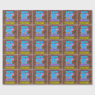 95th Birthday: Fun, Urban Graffiti Inspired Look Wrapping Paper