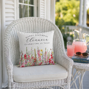 95th Birthday Gift August Birth Flower Custom Cushion