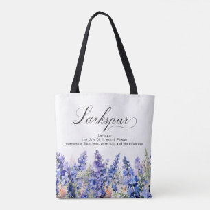 95th Birthday Gift July Birth Month Flower Tote Bag