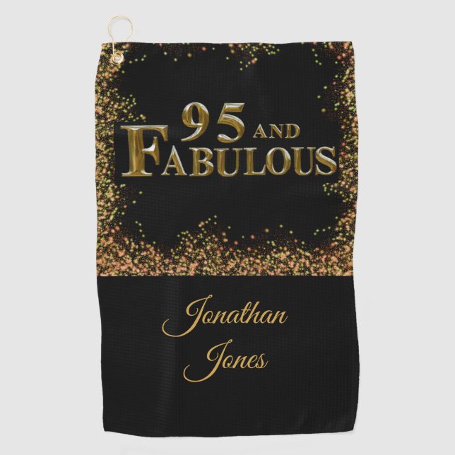 95th Birthday  Golf Towel (Front)