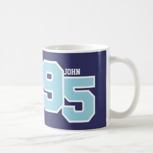 95th Birthday NAVY and WHITE V01PB Coffee Mug