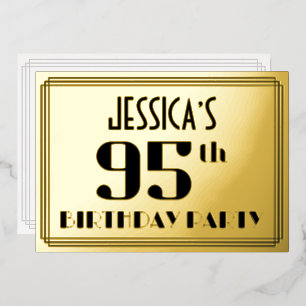 95th Birthday Party: Art Deco Look “95” and Name