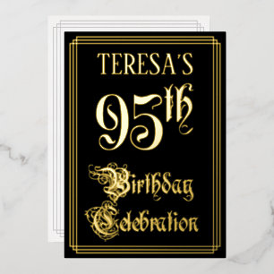 95th Birthday Party — Fancy Script & Custom Name