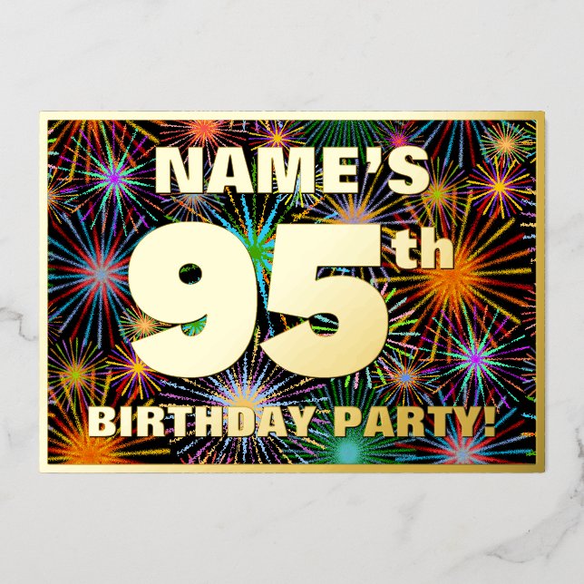 95th Birthday Party — Fun, Colourful Fireworks Loo (Front)