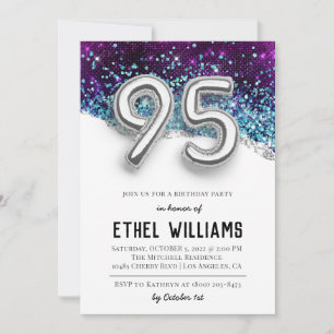 95th Birthday Party Invitation