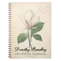 95th Birthday Party Magnolia Custom Guest Book