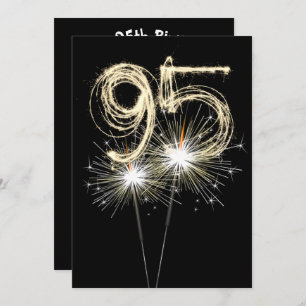 95th Birthday Party Sparkler   Invitation