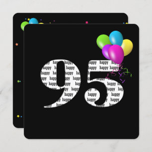 95th Birthday Party with balloon bunch Invitation