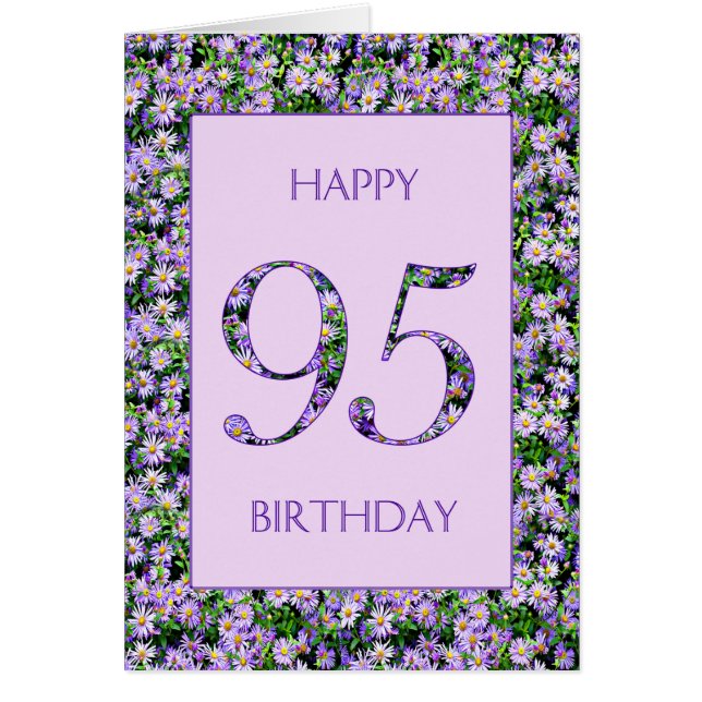 95th Birthday Purple Daisies (Front)