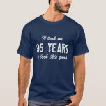 95th Birthday t shirt for men | Customisable age<br><div class="desc">95th Birthday party t shirt for men | Customisable design with funny quote about age. It took me 95 years to look this good. Personalizable colours.</div>