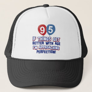 95th year old birthday gift trucker hat