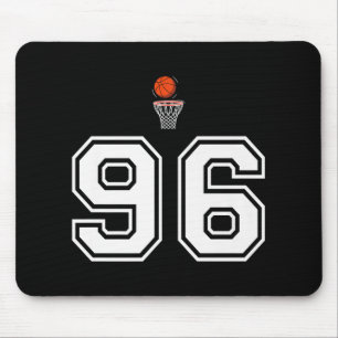 96 Number Basketball Style Vintage White Premium Mouse Pad