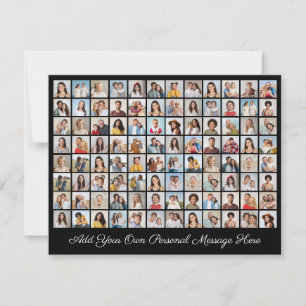 96 Photo Collage Add Your Own Greeting Holiday Card