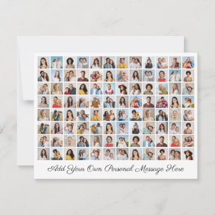96 Photo Collage Add Your Own Greeting Holiday Card