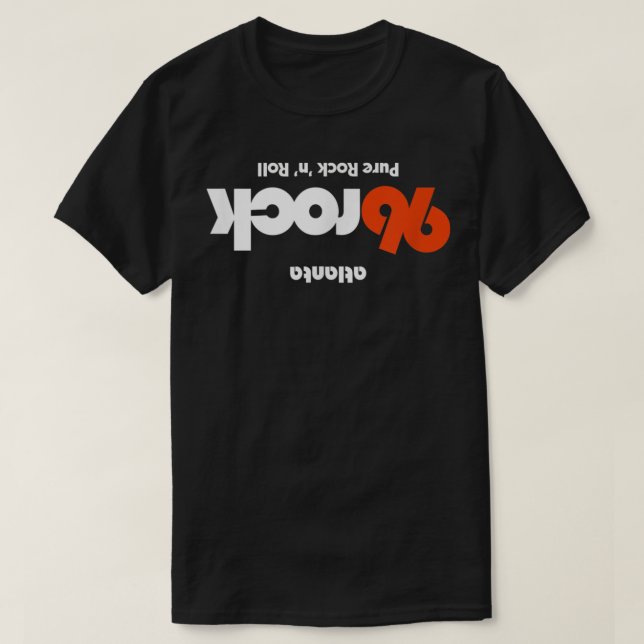 96 Rock Atlanta Upside Down Dark T-Shirt (Design Front)