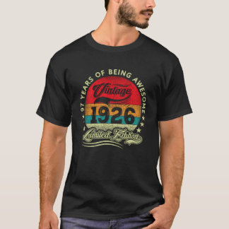 96 Year Awesome Since January 1927 Vintage 96Th Bi T-Shirt