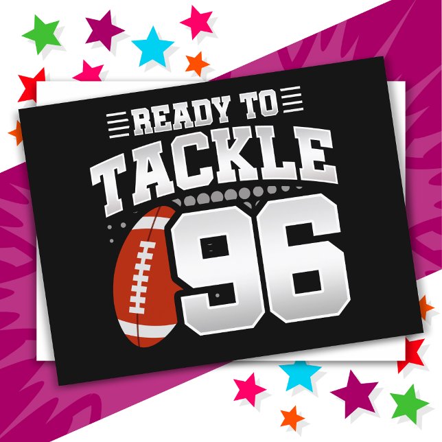 96 Year Old Tackle Football Party 96th Birthday Postcard (Creator Uploaded)