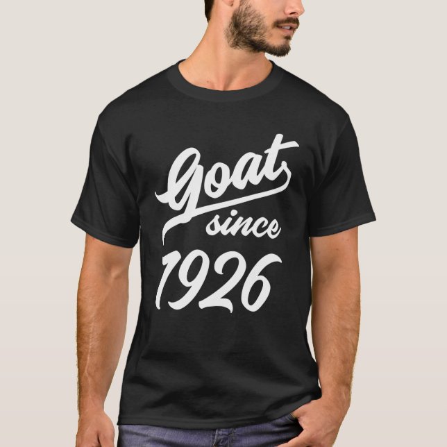 96Th Birthday 96 Years Old GOAT Since 1926 T-Shirt (Front)