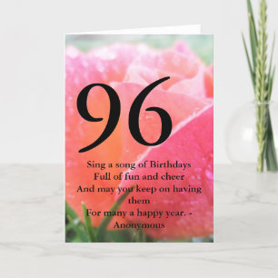96th Birthday Card