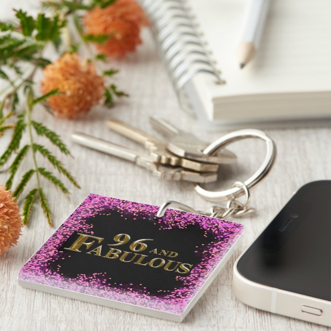 96th Birthday  Key Ring (Front Right)