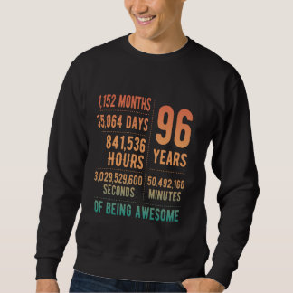 96th Birthday Men Women Funny 96 Years Old Sweatshirt