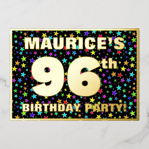 96th Birthday Party — Fun, Colourful Stars Pattern