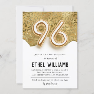 96th Birthday Party Invitation