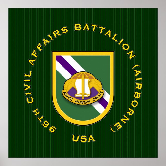 96th CA Bn - Airborne Poster (Front)