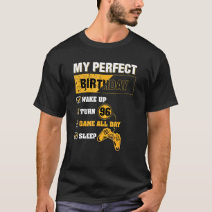 96th Perfect Birthday Gamer 96 Years Old Gaming T-Shirt