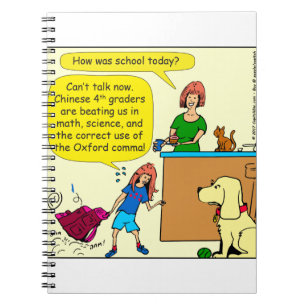 971 math science Oxford comma cartoon Notebook