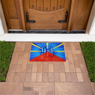 974 Reunion Island - Reunion flag Doormat
