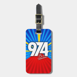 974 Reunion Island Signature Maveli R zoom1 Luggage Tag
