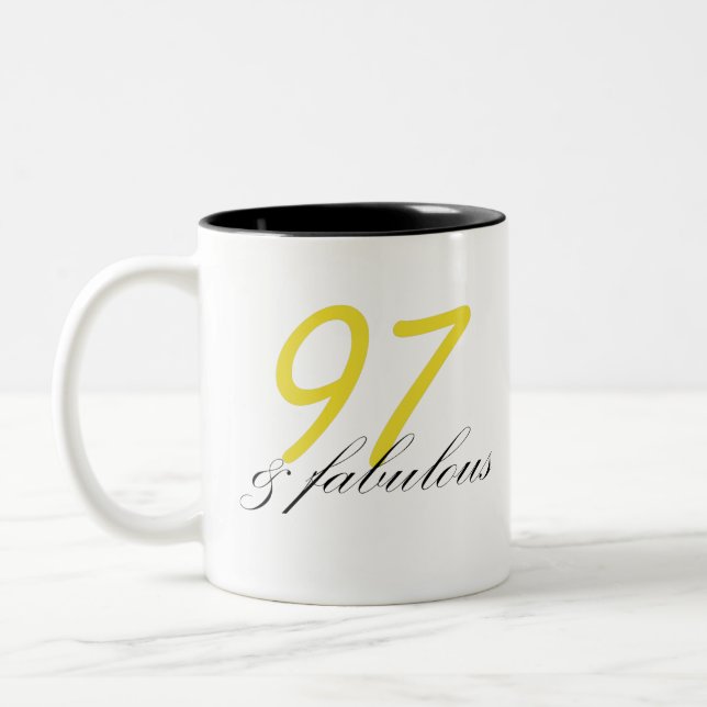 97 & Fabulous Two-Tone Coffee Mug (Left)