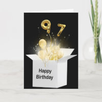 97th Birthday Balloons In White Box