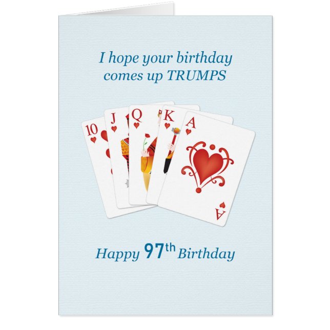 97th Birthday, Hearts Full House (Front)